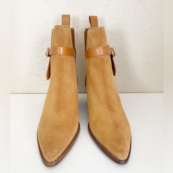 Zadig & Voltaire Tyler Suede pointed toe Western heeled Ankle Bootie FR 39/US 8 - Picture 6 of 17